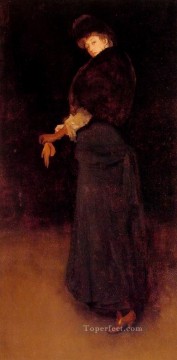  abbott pintura al %c3%b3leo - Arreglo en Negro La Dama del Amarillo James Abbott McNeill Whistler